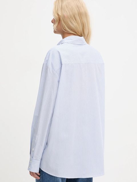 Guess koszula bawełniana LAURIANE damska kolor niebieski regular z kołnierzykiem klasycznym W5YH47 WHD10 - zdjęcie produktu nr 2