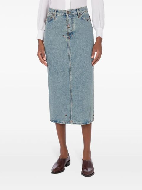 Moschino mid-rise denim skirt - Blue - zdjęcie produktu nr 2