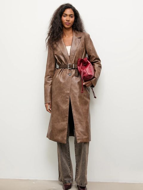 Answear.LAB płaszcz kolor brązowy