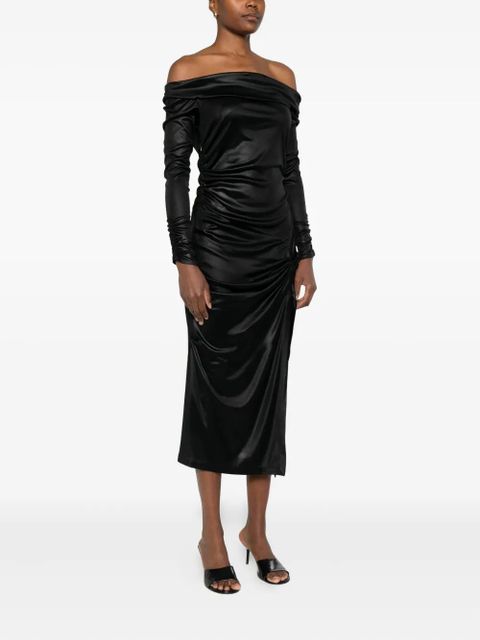 ISABEL MARANT off-shoulder draped midi dress - Black