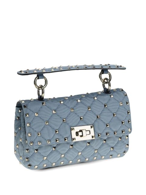Valentino Garavani small Rockstud Spike quilted crossbody bag - Blue