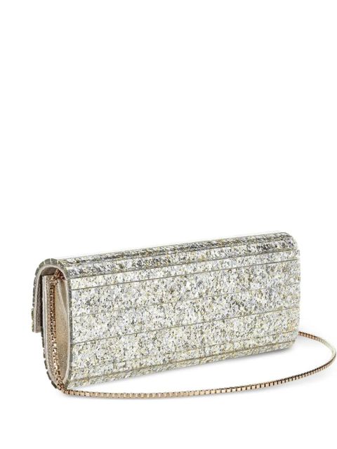 Jimmy Choo SWEETIE glitter-effect clutch bag - Silver - zdjęcie produktu nr 1