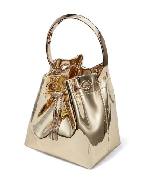 Jimmy Choo Bon Bon top-handle tassel-detail mini bag - Gold