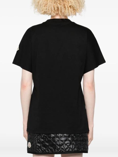 Moncler logo-embroidered T-shirt - Black
