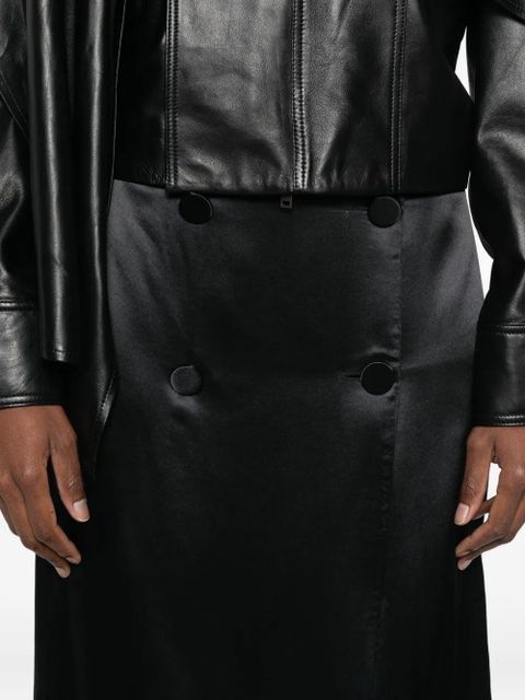 Ferragamo satin midi skirt - Black