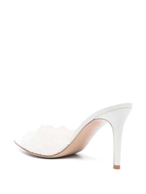 Gianvito Rossi 95mm Yvonne mules - White