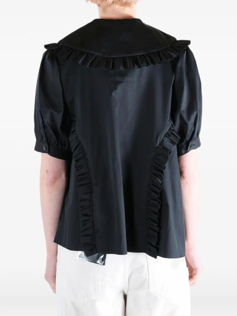 Comme Des Garçons ruffled cotton shirt - Black