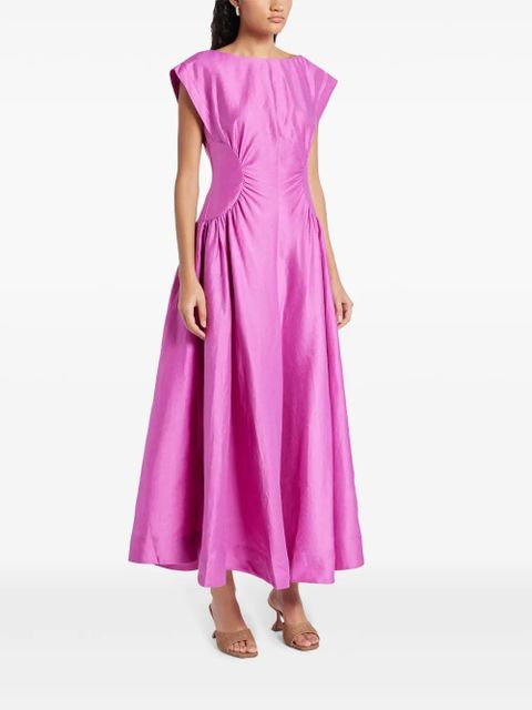 Acler Emery draped midi dress - Pink
