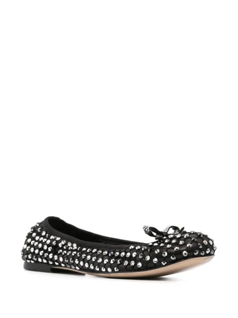 René Caovilla crystal-embellished ballet flats - Black - zdjęcie produktu nr 2
