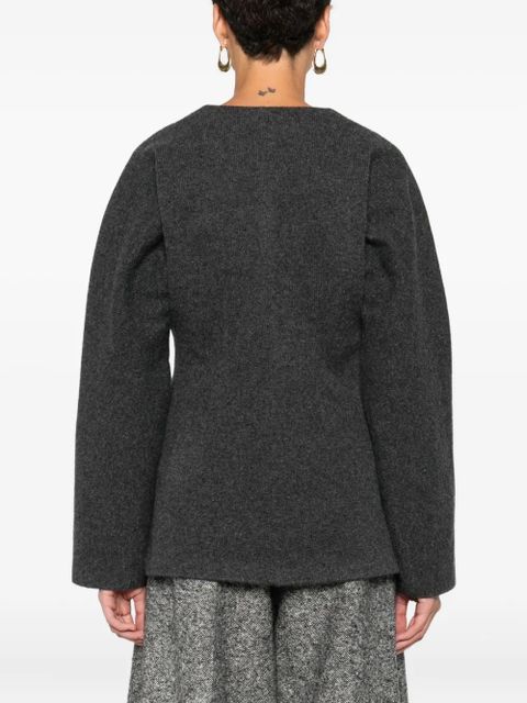 Róhe Mandarin crew-neck cardigan - Grey