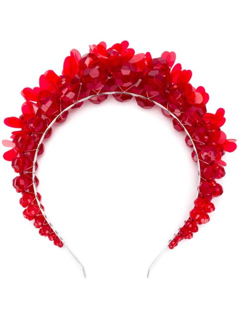 Simone Rocha floral appliqué hair band - Red - zdjęcie produktu nr 1