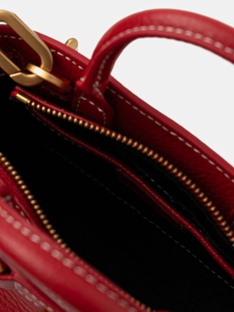 Tommy Hilfiger torebka skórzana kolor czerwony AW0AW18167