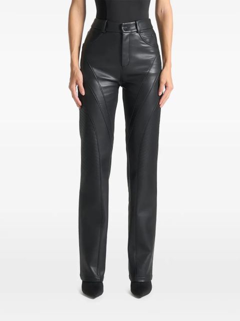 Manière De Voir stitch detail biker trousers - Black - zdjęcie produktu nr 1