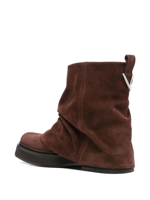 The Attico slouchy suede boots - Brown - zdjęcie produktu nr 2