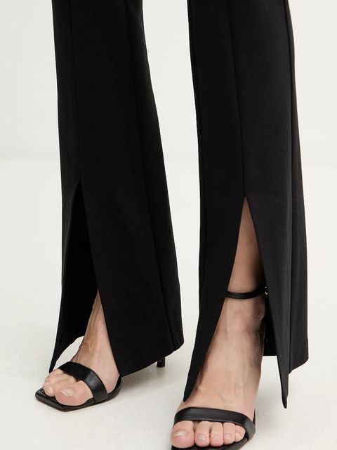 Versace Jeans Couture spodnie damskie kolor czarny dzwony high waist 79HAA103 J0092