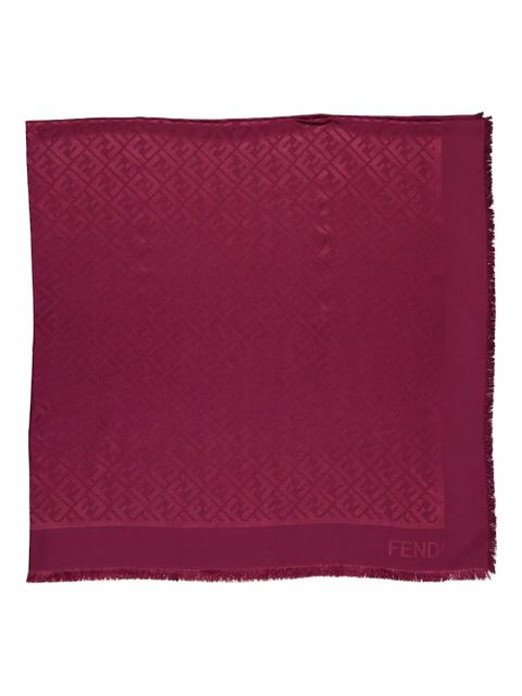 FENDI FF fringed scarf - Red - zdjęcie produktu nr 1