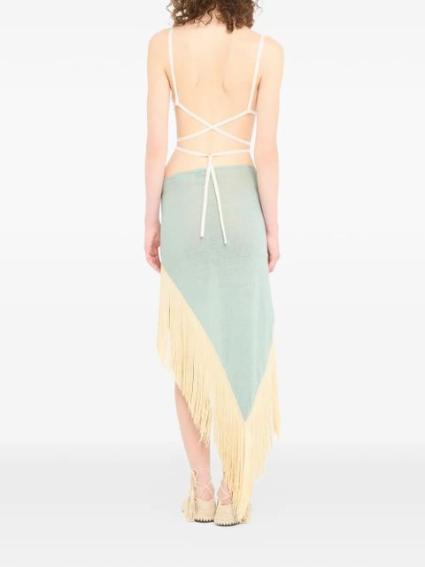 Alanui Mermaid Inside pareo midi skirt - Green