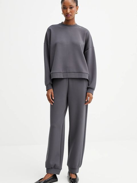 Armani Exchange bluza damska kolor szary gładka XW000740 AF16111