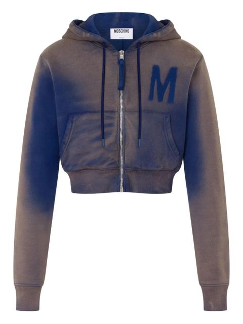Moschino zip-up long-sleeve hoodie - Blue - zdjęcie produktu nr 1