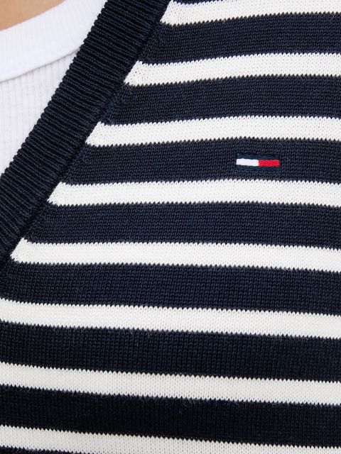 Tommy Jeans sweter bawełniany kolor granatowy lekki DW0DW19888