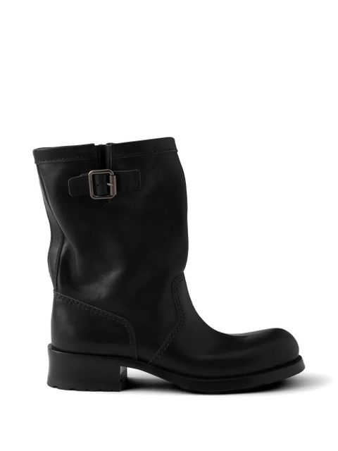 Prada leather mid-calf boots - Black - zdjęcie produktu nr 1