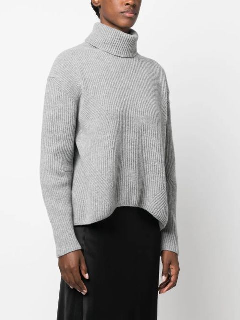 PINKO roll-neck ribbed jumper - Grey