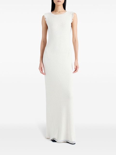 Proenza Schouler Silvia open-back bouclé dress - White - zdjęcie produktu nr 2