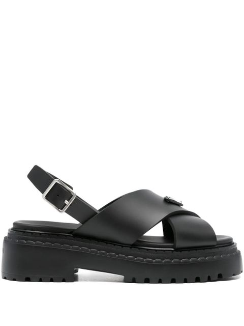 Prada 40mm cross-strap platform sandals - Black - zdjęcie produktu nr 1
