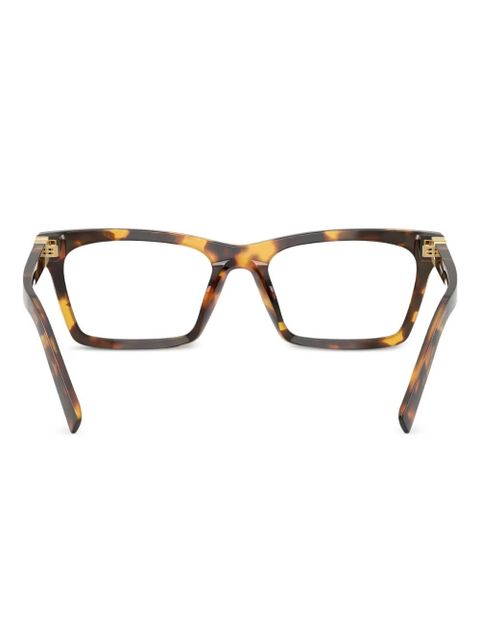 Miu Miu Eyewear tortoiseshell rectangle glasses - Brown