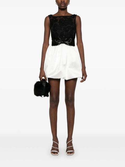 Self-Portrait tulle mini dress - Black - zdjęcie produktu nr 2