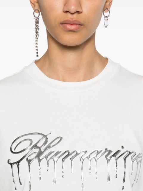 Blumarine raised-logo T-shirt - White