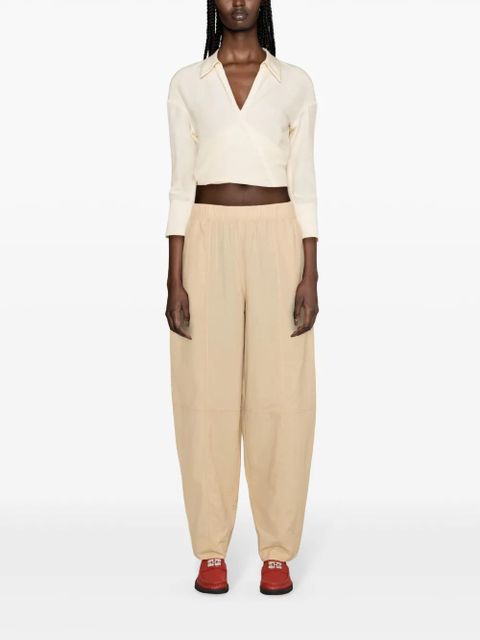GANNI Curve tapered-leg trousers - Neutrals - zdjęcie produktu nr 2