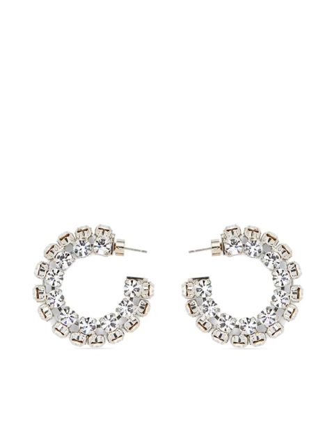 AREA small crystal hoop earrings - Silver - zdjęcie produktu nr 1