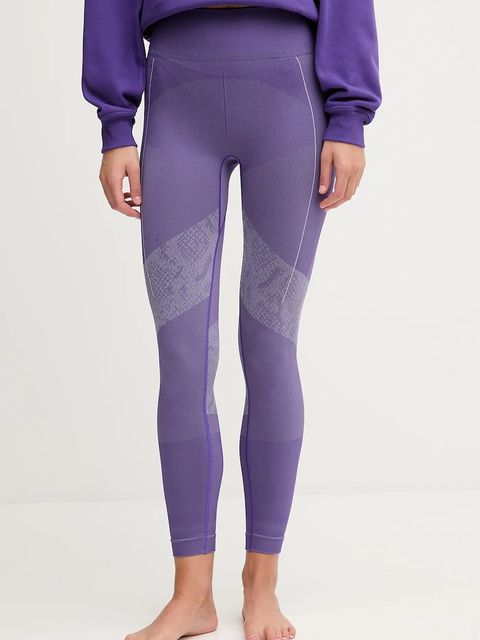 adidas by Stella McCartney legginsy do jogi damskie kolor fioletowy wzorzyste JN0544 - zdjęcie produktu nr 1