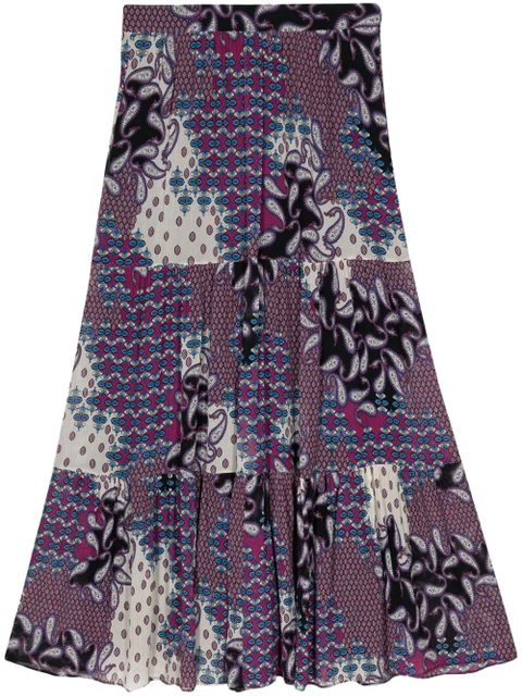 Ba&Sh Brooke tiered midi skirt - Purple - zdjęcie produktu nr 1