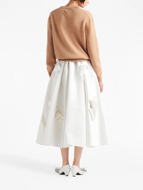 Prada triangle-logo wool jumper - Brown