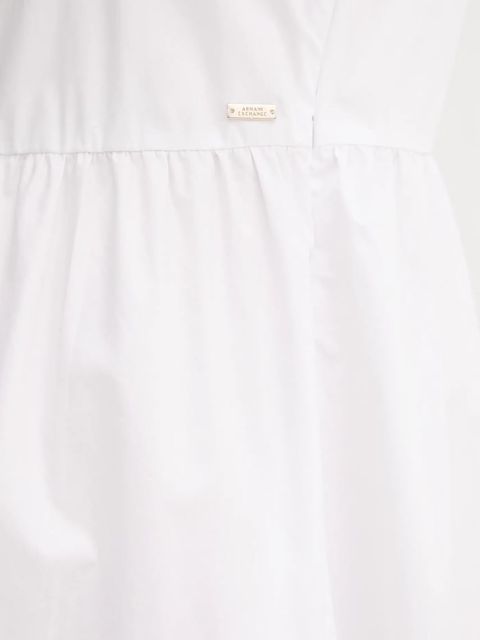 Armani Exchange sukienka bawełniana kolor biały midi rozkloszowana XW000477 AF12812
