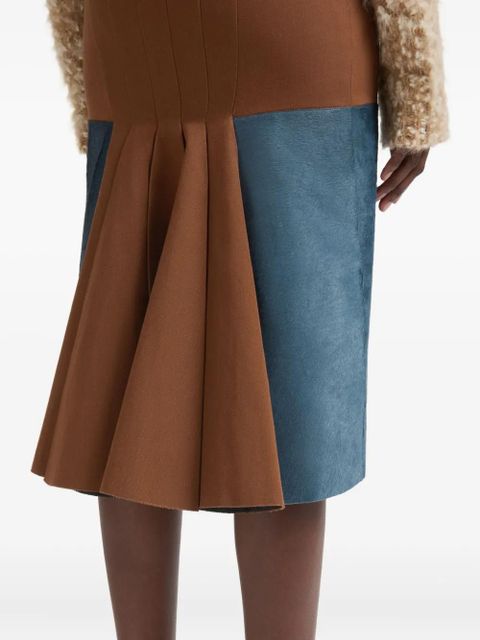 Marni panelled midi skirt - Blue