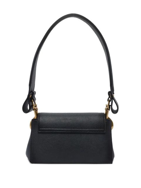 Vivienne Westwood Orb-plaque leather shoulder bag - Black