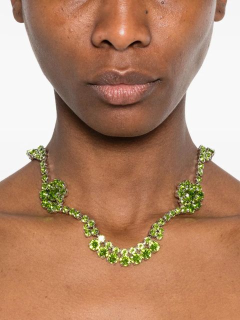 Simone Rocha crystal-flower necklace - Silver - zdjęcie produktu nr 2