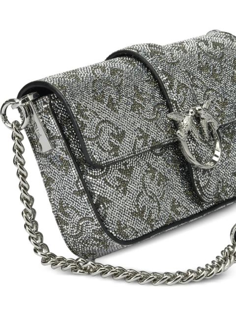 PINKO mini Love Glitter cross body bag - Blue