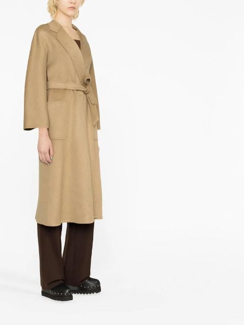 Max Mara belted-waist cashmere coat - Neutrals