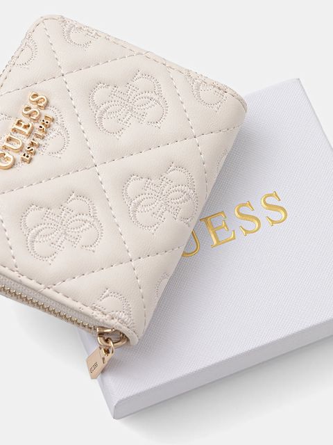 Guess portfel ADELASIA damski kolor beżowy SWQL96 58137