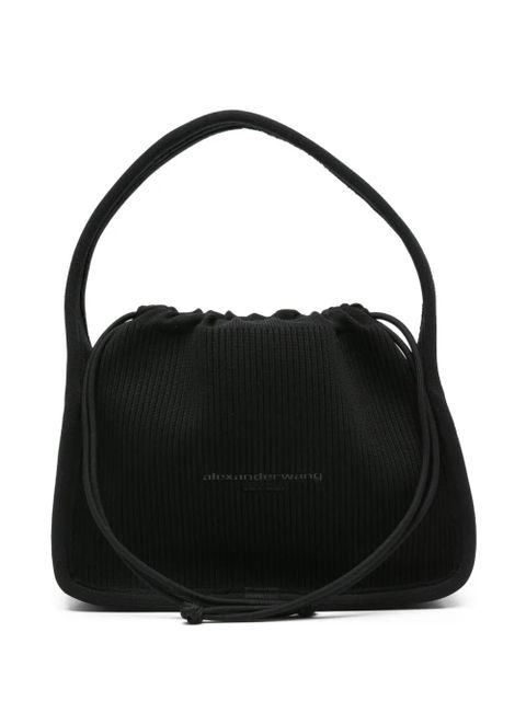 Alexander Wang small Ryan ribbed tote bag - Black - zdjęcie produktu nr 1