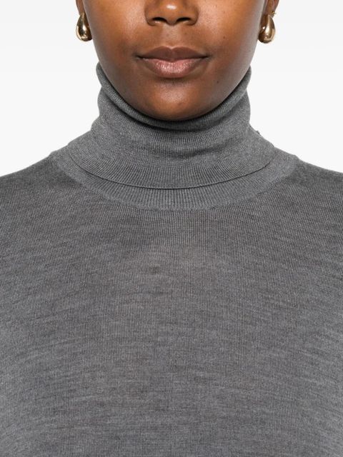 TOTEME turtleneck midi dress - Grey - zdjęcie produktu nr 2