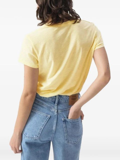 American Vintage Jacksonville scoop-neck T-shirt - Yellow