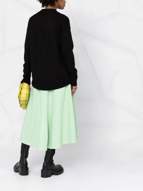 Jil Sander V-neck button-fastening cardigan - Black