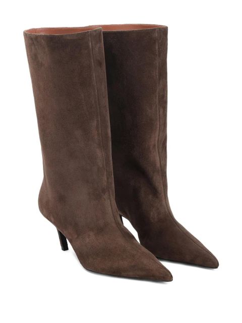 Amina Muaddi pointed-toe stiletto-heel boots - Brown - zdjęcie produktu nr 2