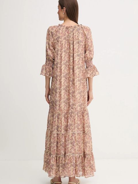 Hoss Intropia sukienka kolor pomarańczowy maxi prosta 8222113