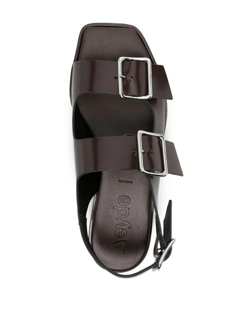 Aeyde buckle-straps leather sandals - Brown